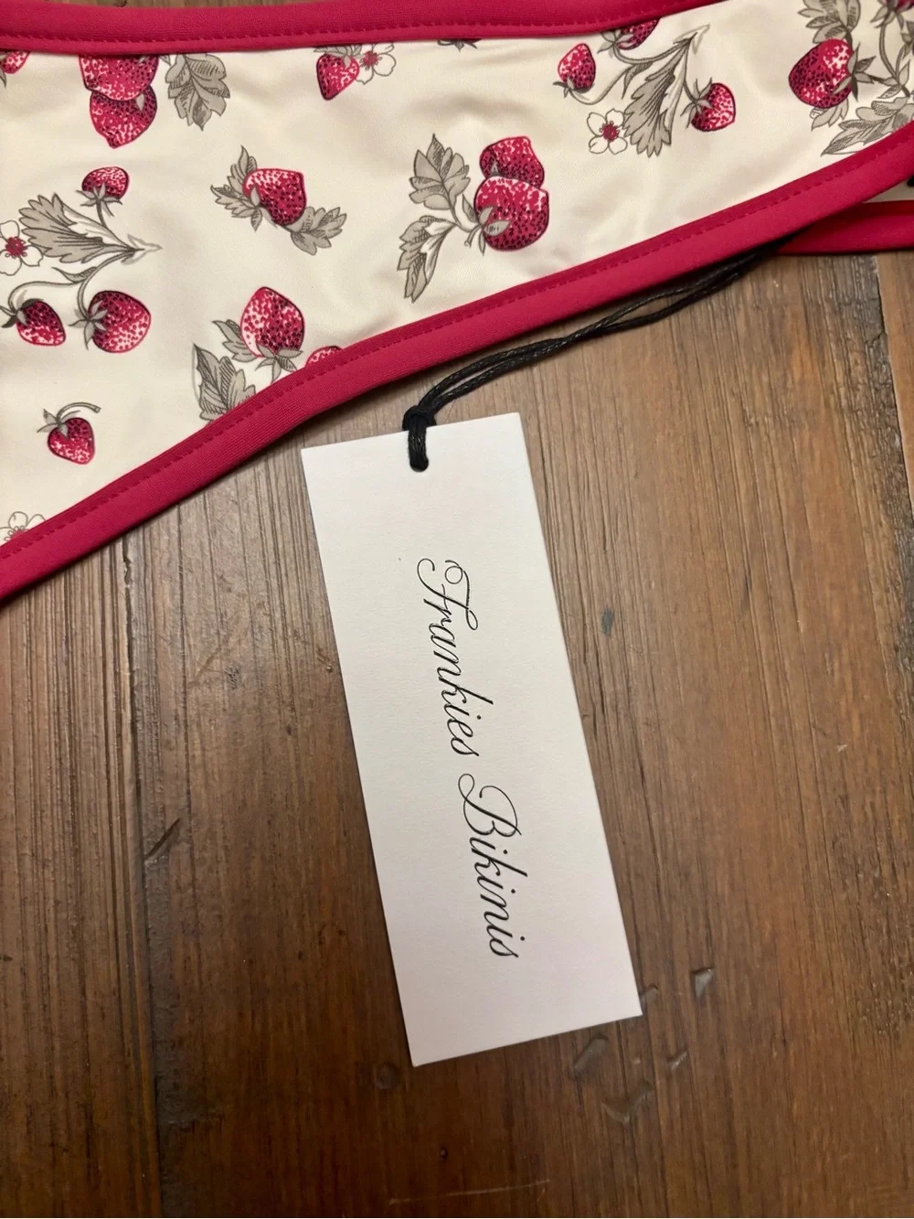 NWT Frankie’s bikinis strawberry fields full moon bikini bottoms